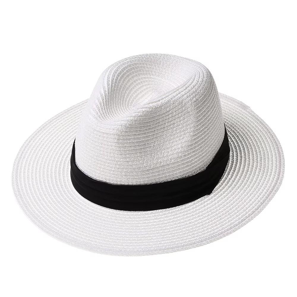 Breathable Summer Sun Hat Flat Brim Beach Cap Classic Jazz Hat  Travel
