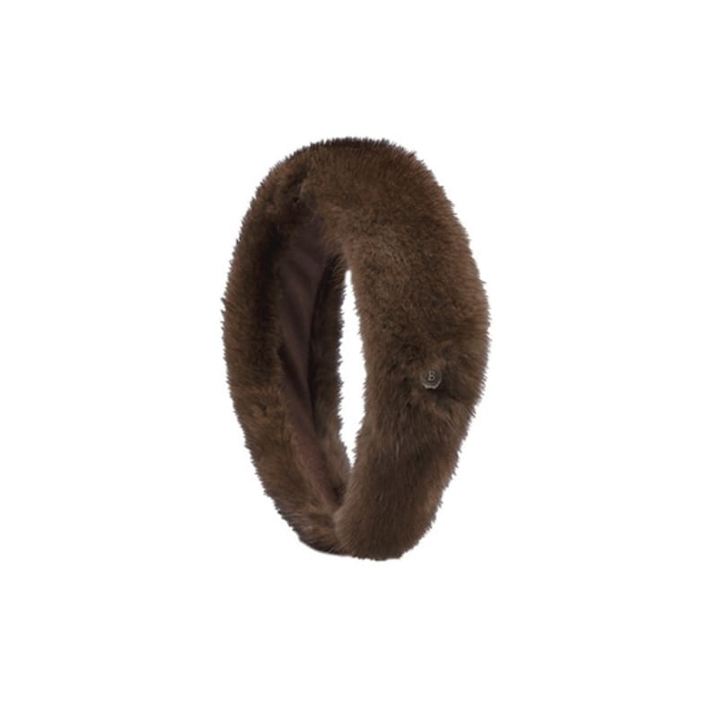 Brown Hat [serre-tete] Mink Fur Band - Brown