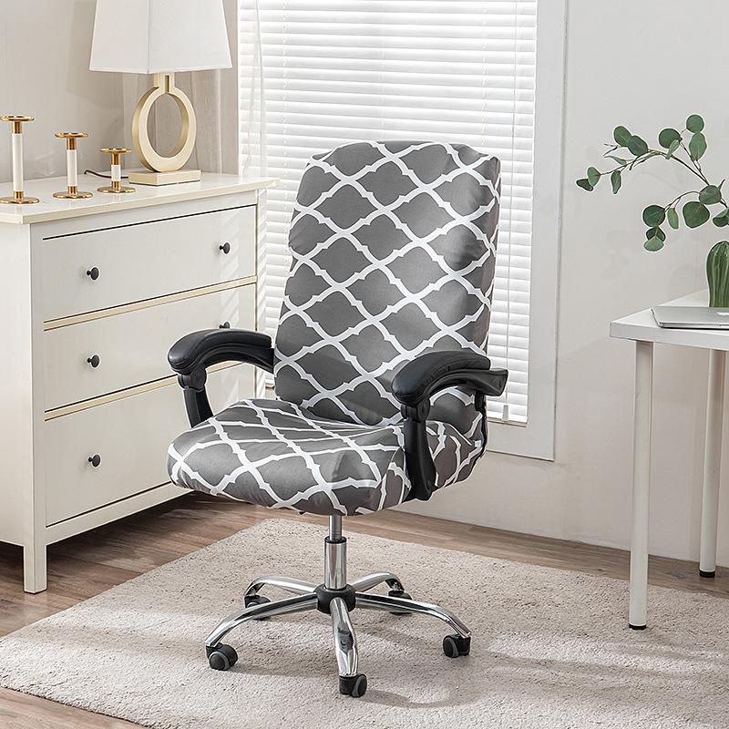 

New Color Office Zipper Chair Cover Rotating Computer Hotel Chair Cover One-Piece Armrest Elastic Boss Chair Cover Zipper Chair