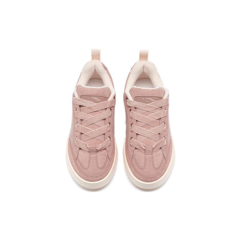 Li-Ning 1990 Wind Chime Non-Slip Wear-Resistant Low-Top Skate Shoes Women sneaker Brown ALHS034-4