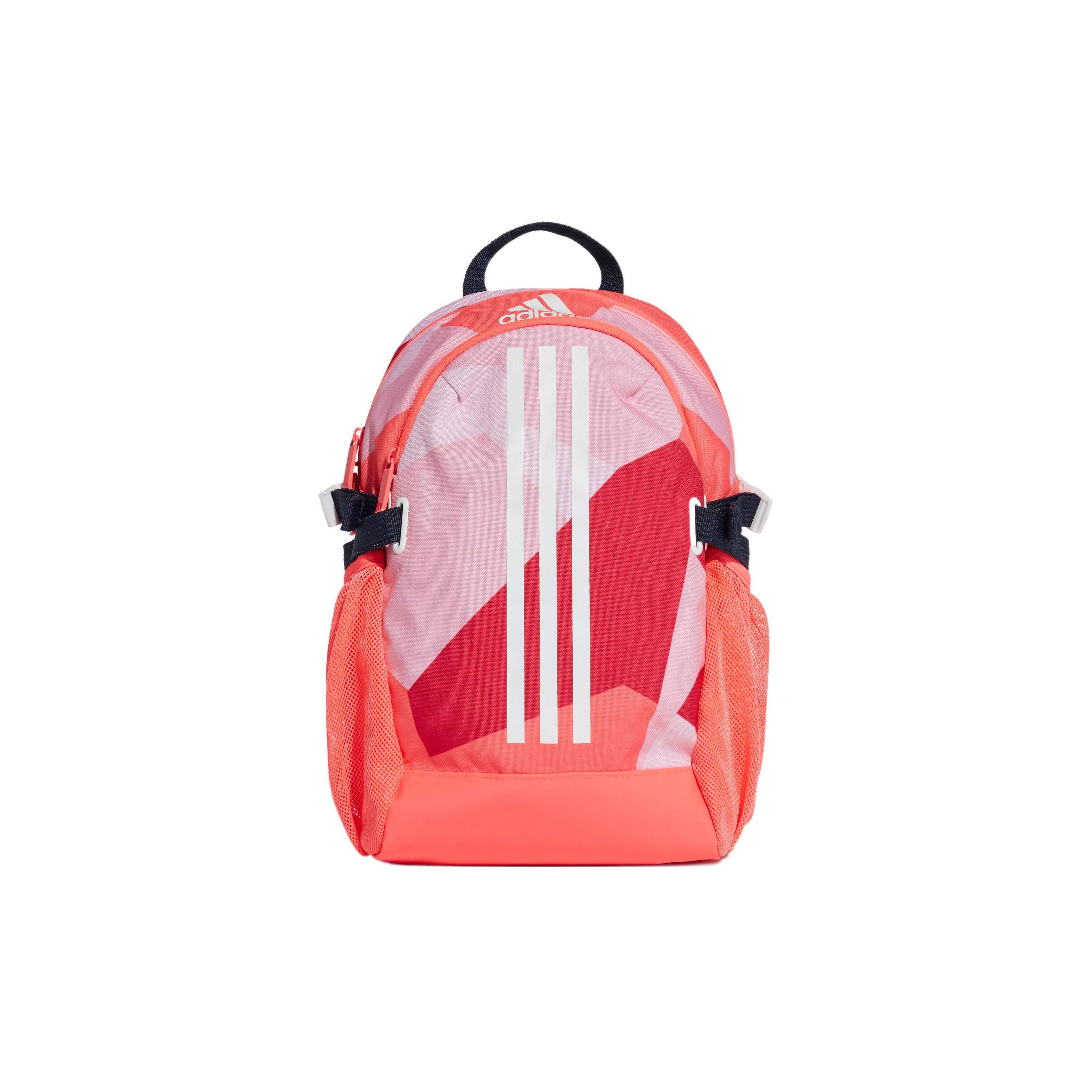 

Adidas Logo Color Block Design Zipper Closure Backpack Women Backpack Pink Blue GG1028 Pink/Legend Ink