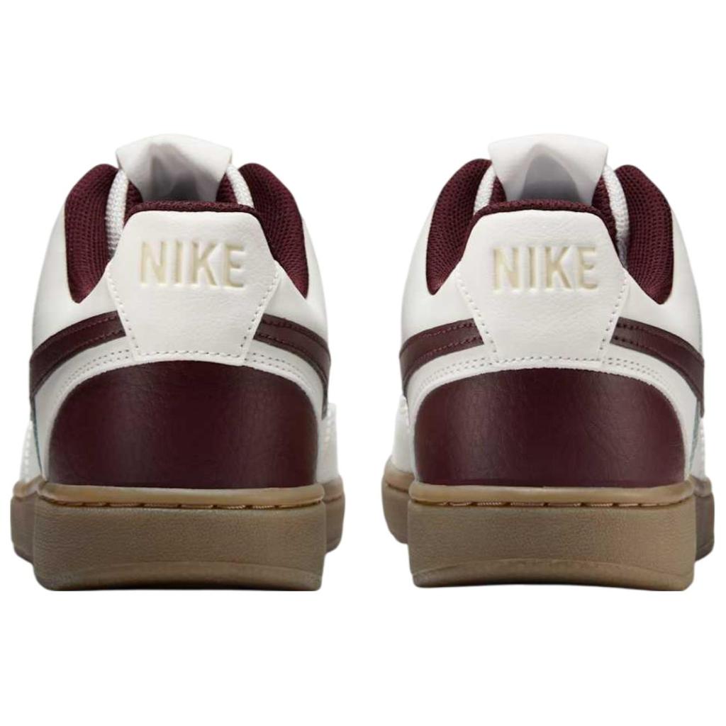 Nike Court Vision Low Burės spalvos, bordo atspalvio vyriški sportbačiai, kreminiai, šviesiai chaki, tamsiai rudos gumos padu HV2530-101