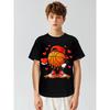 European Sizes Soft Breathable Valentine Basketball Heart Drip Sport Valentines Day T-Shirt for Kids | Boys & Girls Graphic Tee - Round Neck