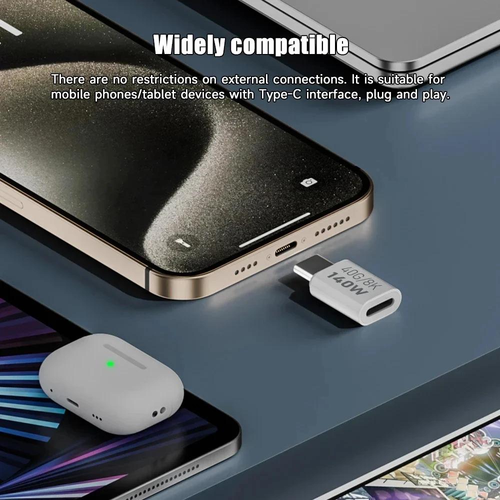 USB 4.0 Type C 90 Degree Extension Cable, Male To Female 40Gbps 8K HD Video PD Fast Charging Thunderbolt 3 Adapter For PC Laptop