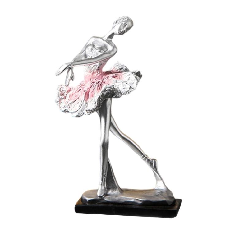 Resin Ballet Dancer Sculpture Girl Figurines Elegant Statues  Decoration for Cabinet Desktop