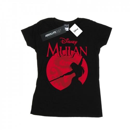 

Disney Womens/Ladies Mulan Dragon Silhouette Cotton T-Shirt білий