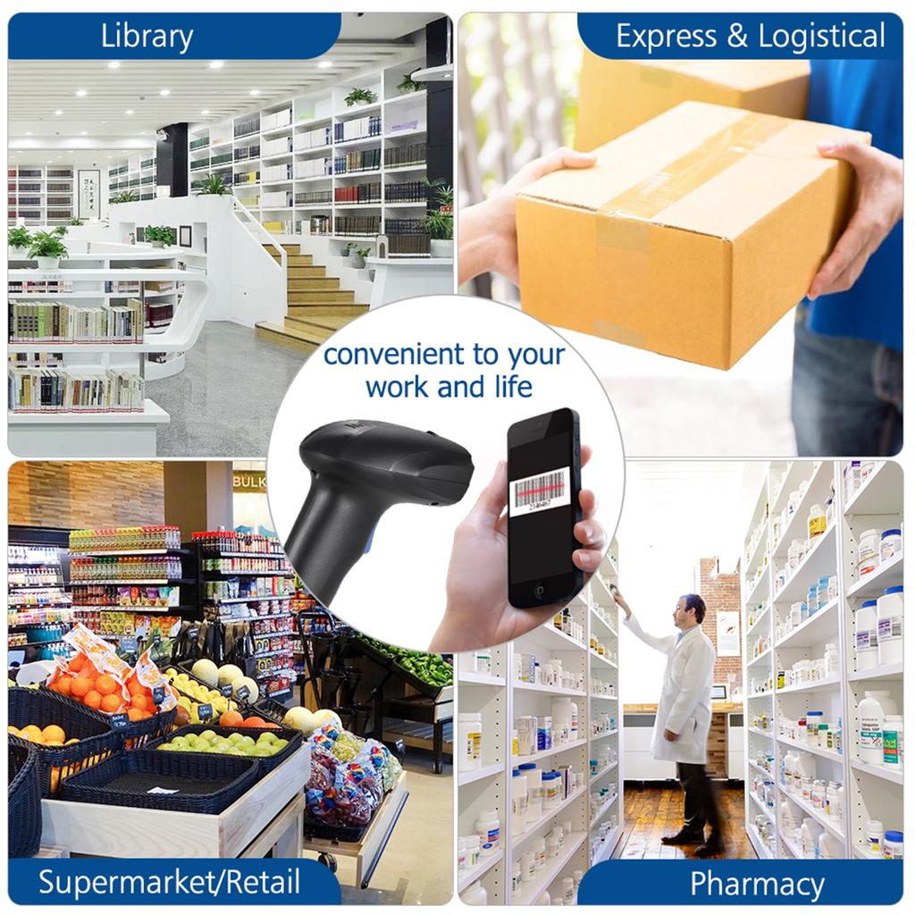 Handheld CCD Barcode-Scanner Automatischer USB-Kabelgebundener 1D Barcode-Scanner Reader für Mobile Zahlungen Computerbildschirm Scan