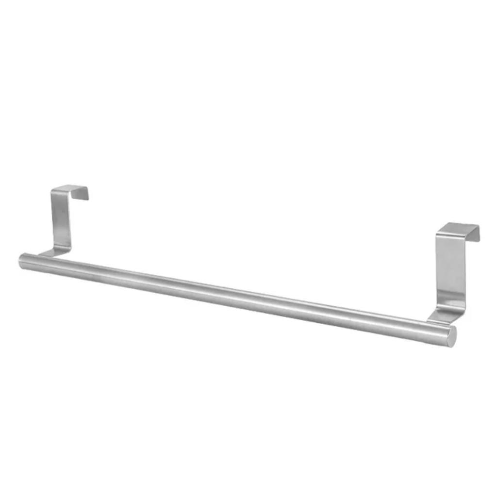 Multi-purpose Towel Rack Stainless Steel Single Pole Towel Rack  Punching Cabinet Door Back Rag Hanging Rack Towel