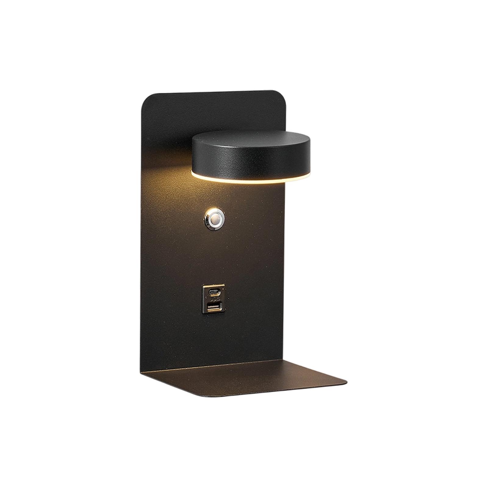 

Wall Lamp Bedside Lamp Living Room Wall Lamp Creative Tray Can Be Placed Without Wiring With USB Charging One Size чорний