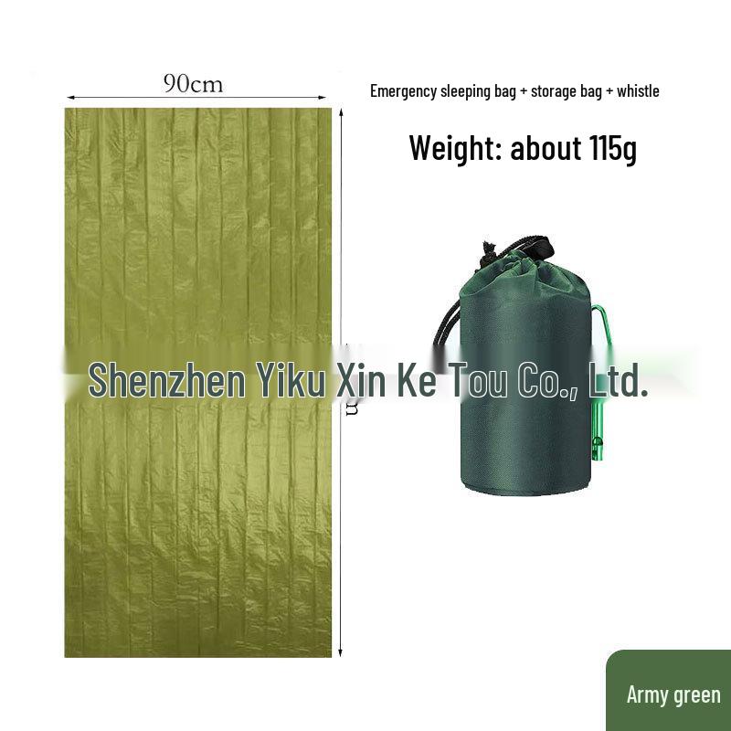 Portable Emergency Survival Sleeping Bag with Multifunctional Insulation for Hiking and Camping