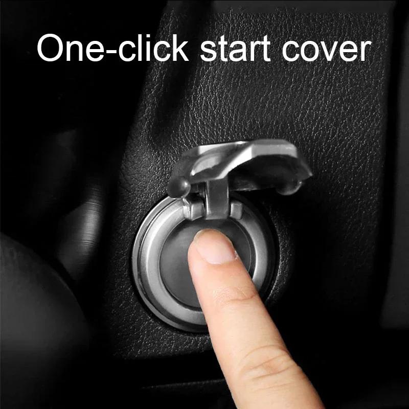 Car Engine Ignition Start Stop Push Button One Button Ignition Protective Cover For Nissan Qashqai Tiida j10 j11 2019 Accessorie