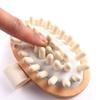 Wooden Body Massage Brush Eco-friendly Smooth Wood Nodes Soft Hand Strap for Shower Lymphatic Drainage Care