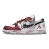 Nike Big Galloping Horse Dawn Abrasion Resistant Breathable Low top Skateboard Shoes Men's White Red 355152-106(Team28-)