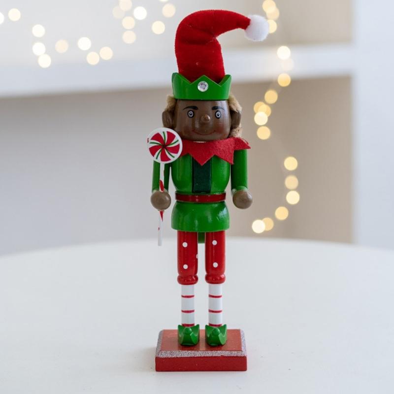 Colorful Soldier Christmas Soldier Dolls Decorations Soldier Wood Christmas Walnut Soldier Winter Table Toppers