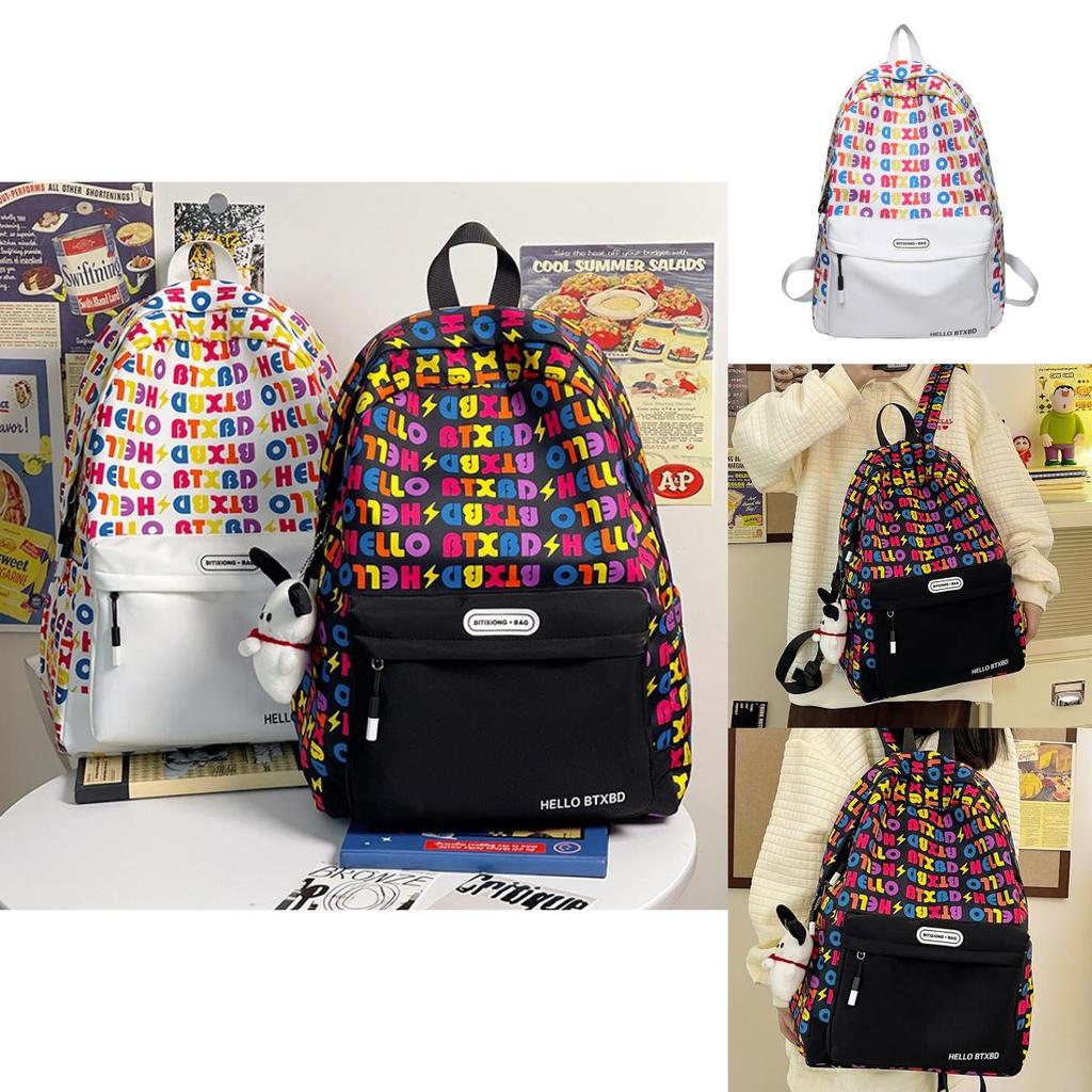 New Arrival Letter Printed Unisex Backpack Large Capacity Casual Bag For Students