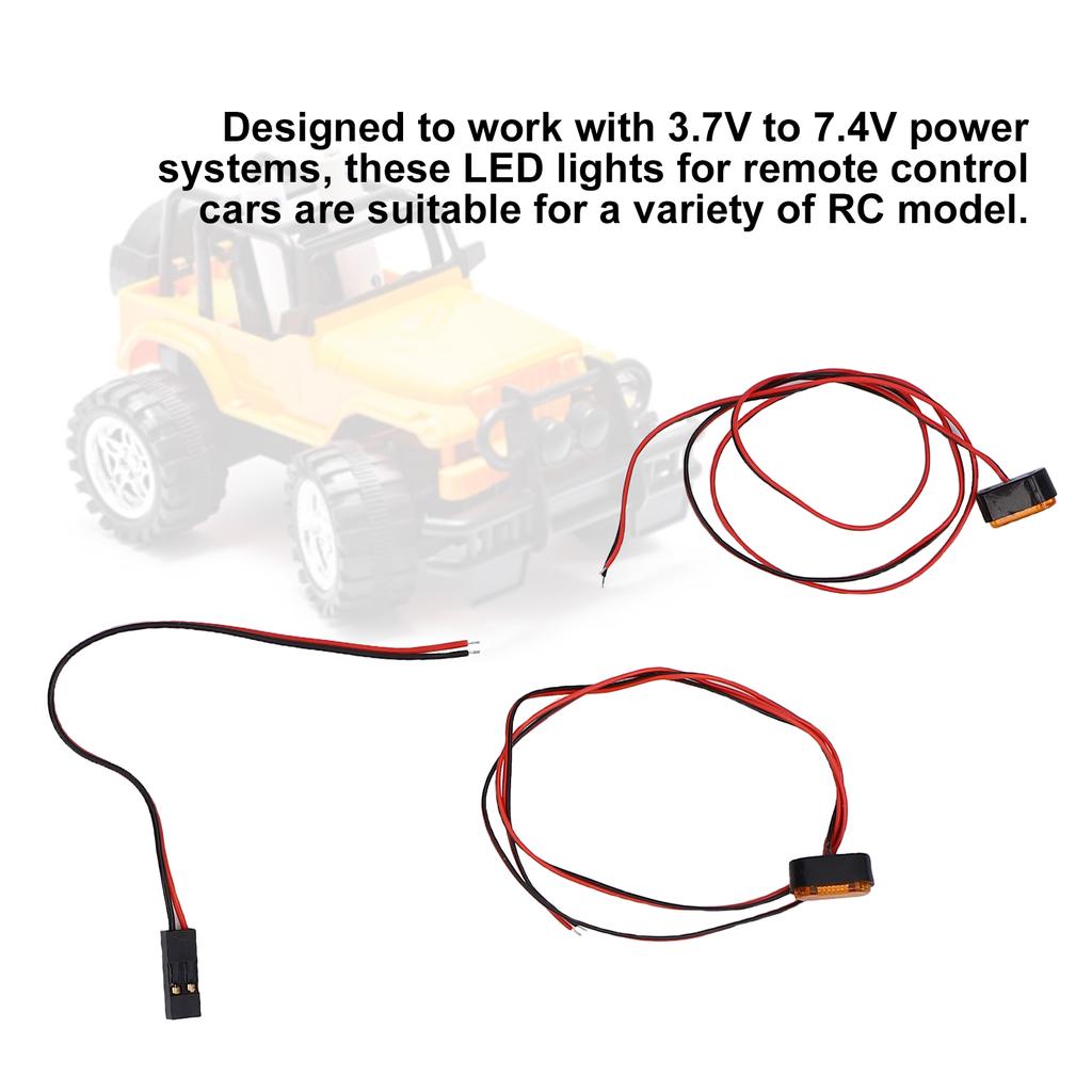 LED Toy Car Lights Remote Control Car Light Strip LED Marker Lights with Heat Shrink Tubing for RC Cars Orange
