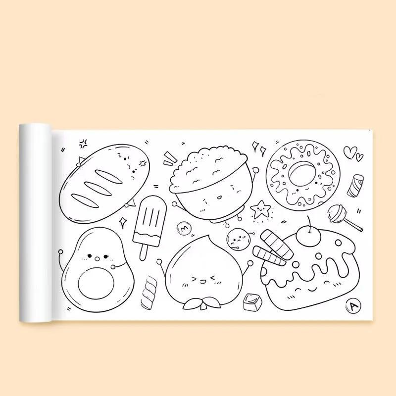 

Дитячі іграшки для малювання Sticky Coloring Roll Paper DIY Graffiti Scroll Color Filling Paper Painting Education Toys for Girl Gift