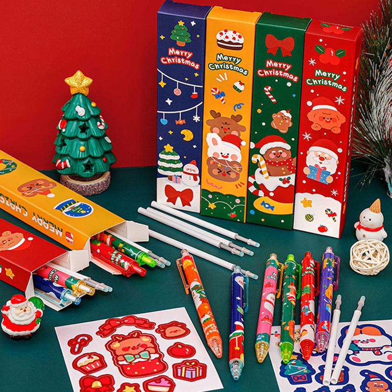 1 Låda Julpapper Fem-i-Ett Set Överraskningsgåvor Nyår Förskola Skola Kontor Karneval Festgåva Elevpriser