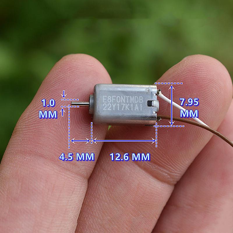 

6-pole Rotor Motor Mini Micro 8mm Square Electric Motor 3V 5V 6V 25000RPM High Speed Engine With 0.3M 8 Teeth Gear