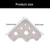 Stainless Steel Ruler Round Leather Cutting Tool Corner Cutter Corner Cutting Ruler for Accurate Drawing and Cutting