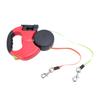 Automatic Double Retractable Dog Leash Built In LED Light Comfortable Grip Pet Walking Leash for