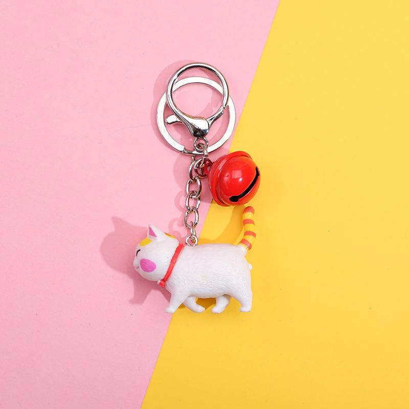 Creative Cat Keychain Bell Pendant for Backpack or Bag - Unisex, Perfect for Couples and Students, Small Gift