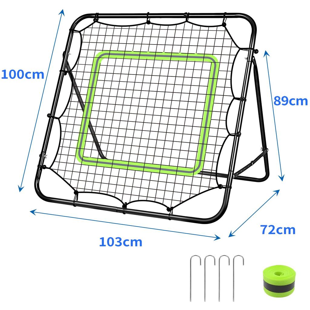 Vevesoas Rebound Net for Soccer, Indoor/Outdoor Use, Adjustable Training Equipment for Baseball/Volleyball/Softball/Lacrosse, Portable Foldable Pass/S