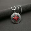 European and American Jewelry, Gold-plated and Diamond Knights Templar Pendant Necklace 2026