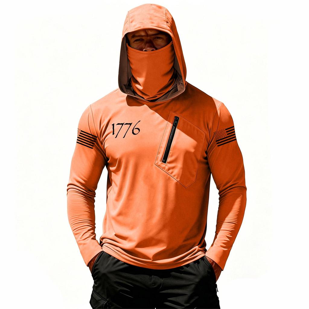 Men's Casual Hooded Long Sleeve Sunscreen Top