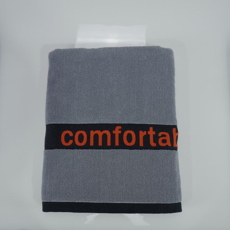 

Бытовое банное полотенце из чистого хлопка, утолщенное, впитывающее, для купания, вытирающее, без ворса, без выцветания, жаккардовое банное полотенце из чистого хлопка 70x140cm серый