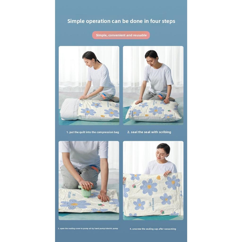 Daisy Style Vacuum Storage Bag, Space Saving Storage Bag, Sealed Bag, Saving 80% of Space, Practical Large Capacity Home Storage Bag