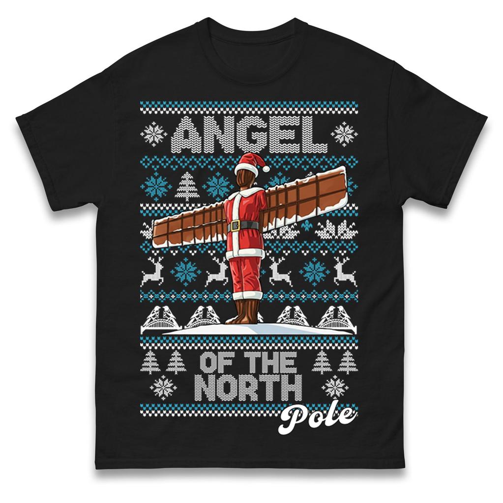Angel Of The North Pole Christmas T Shirt Tshirt Mens Womens Unisex Tops Tees