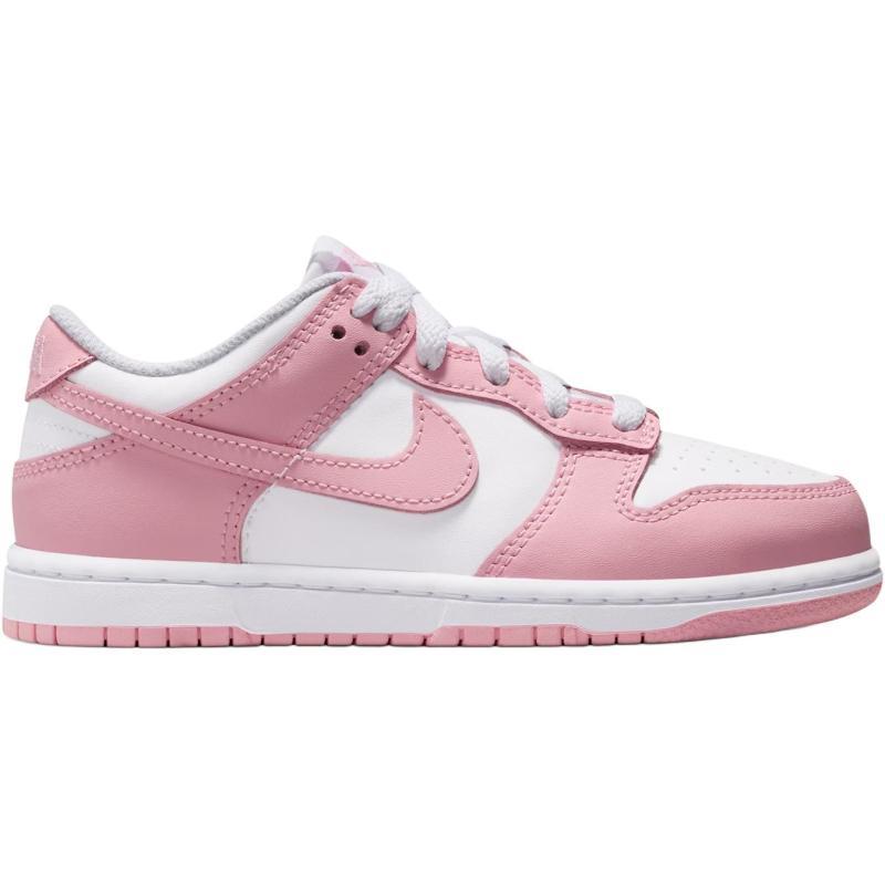 Nike Dunk Abrasion Resistant Low Top Kids' Skateboarding Shoes White Pink Children Aged 3 7 Years Old Sneakers FB9108-125