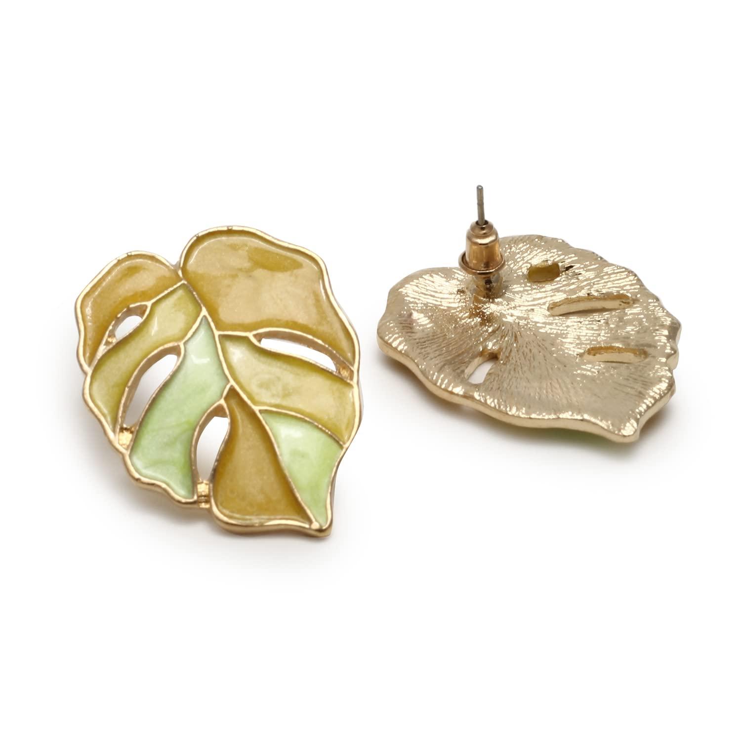 Серьги-гвоздики из сусального золота для женщин и девочек | Симпатичные индо-западные — фото 8