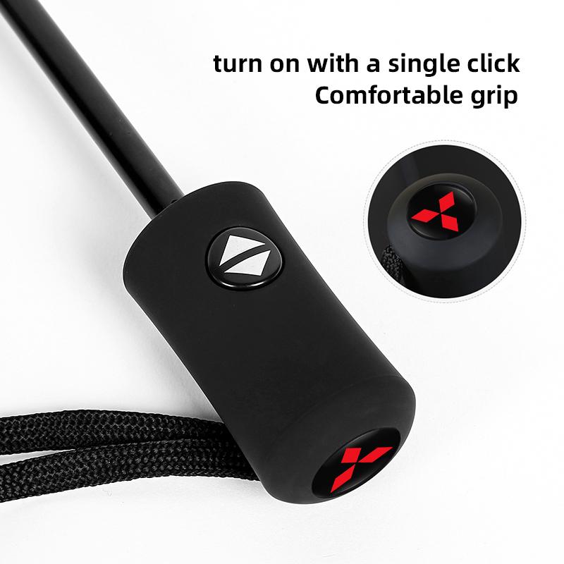 Car Logo Fully Automatic Folding Windproof Umbrella Auto Accessorie For Mitsubishi Eclipse Lancer Outlander Pajero ASX Colt I200