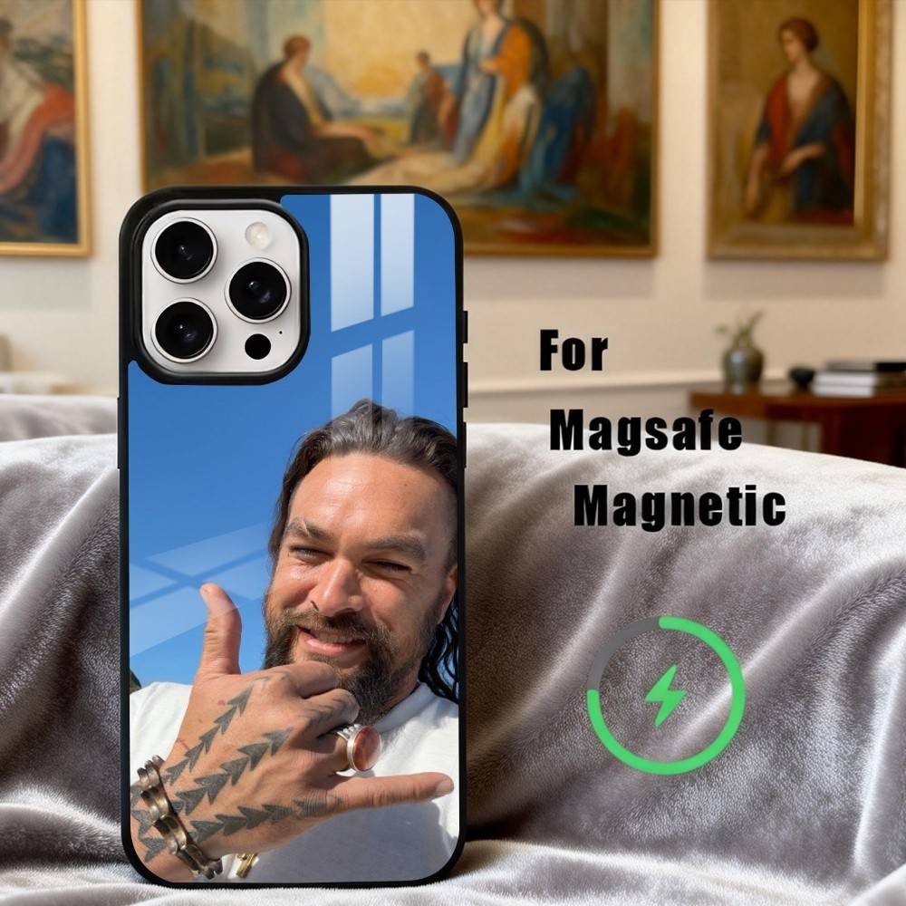 J-Jason Renowned M-Momoa Phone Case For iPhone17,16,15,14,13,12,11 Plus,Pro Max Magnetic For Magsafe Wireless Charging