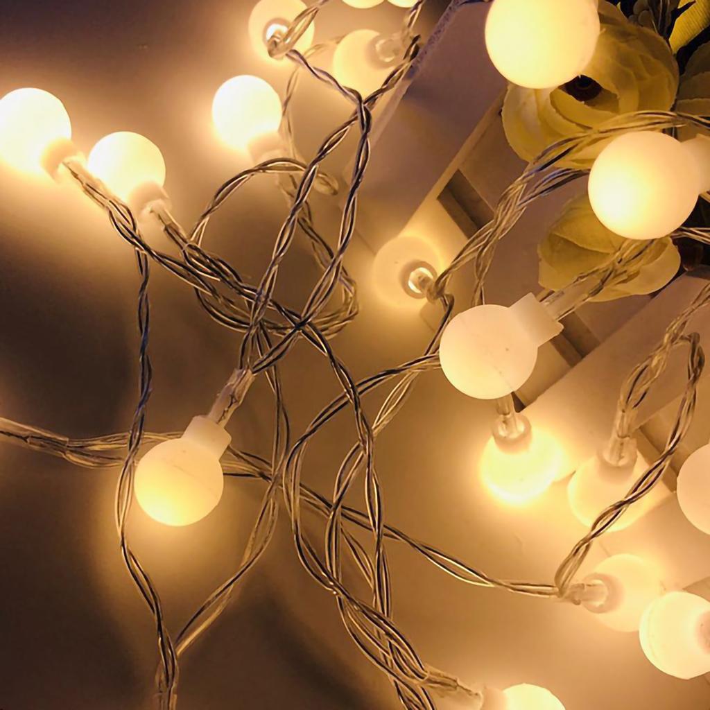 Outdoor String Lights LED Round Ball Shape Colorful String Light Ornament for Outdoor Camping Party