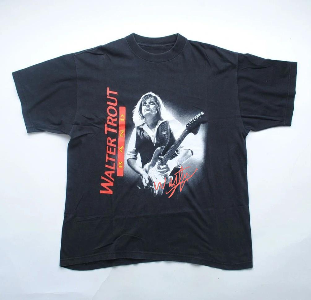 1992 Tour Vintage Walter Trout Band Shirt Classic Black Unisex S-5XL 1V0700