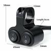 Universal 7/8" 22mm Motorcycle Handlebar Dual Button Switch,Waterproof Aluminum Alloy 12V ON/OFF Control for LED Headlight,Fog Light,Spotlight
