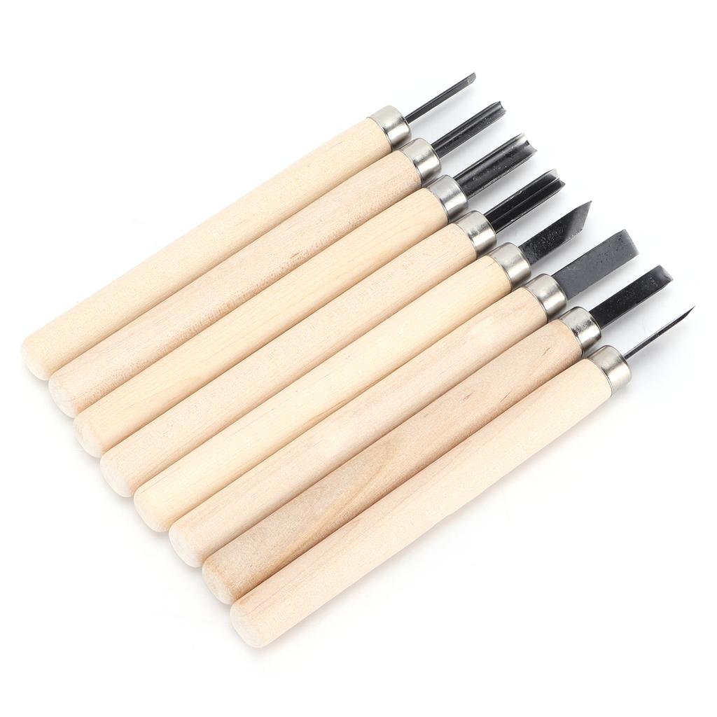 8-teiliges Holzschnitzmesser-Set Holzbearbeitung DIY Handwerk Handwerkzeug für Seife Ton Gummi Kürbis