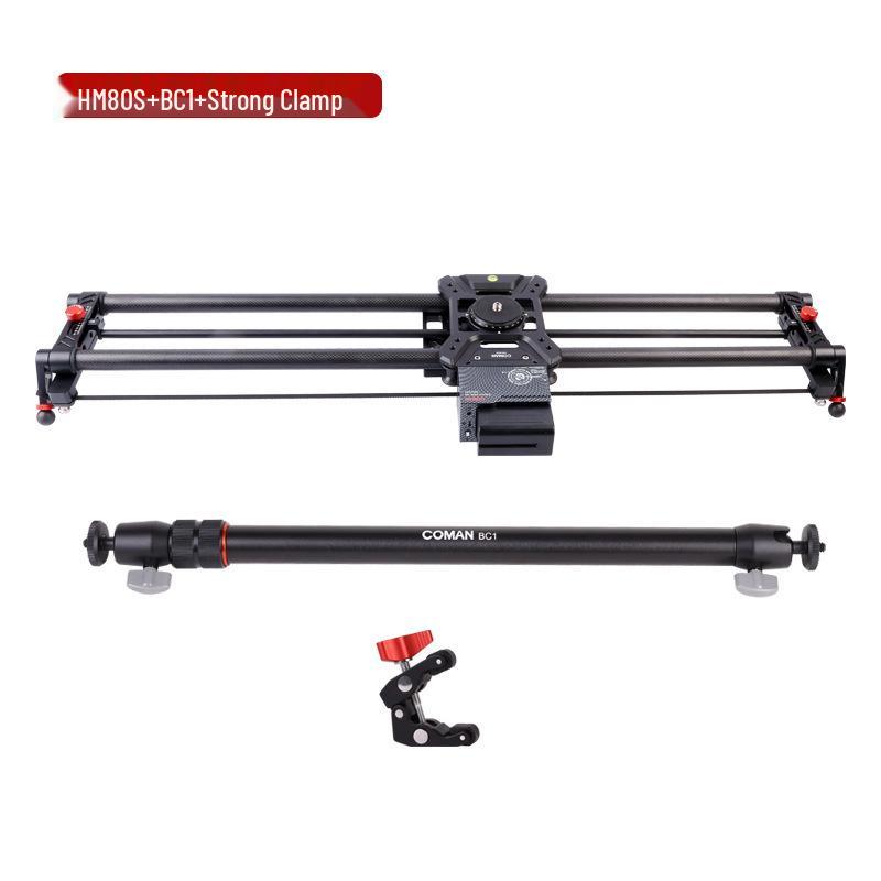 HM80S Electric Carbon Fiber Camera Slider for DSLR - Time-Lapse & Follow Focus Control