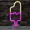 Shaped Led Cactus Neon Signs Light Holder Base Table Decoration Night Lamps