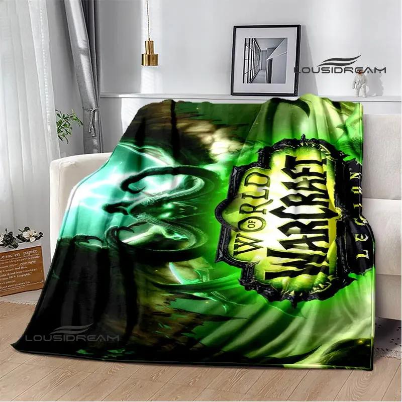 Game World of Warcraft Printed Blanket Kids Warm Flannel Soft and Comfortable Blankets Home travel blanket birthday gift