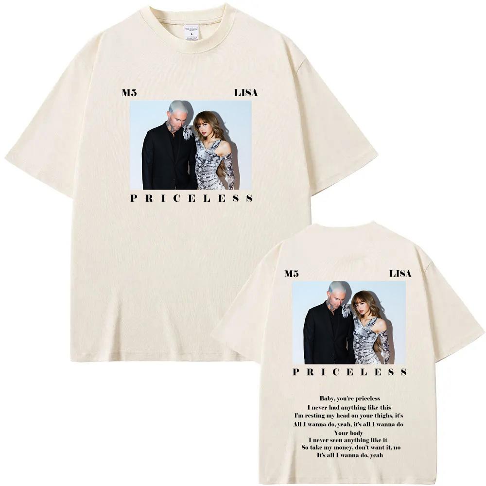 Maroon 5 - Priceless ft. LISA Trička 100% bavlna Pánská Dámská Nová Trička Léto High Street Trička Vysoce Kvalitní Bavlna Měkké Oblečení
