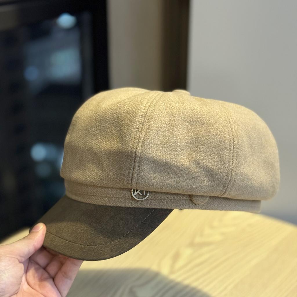 Women's Autumn and Winter Korean Style Versatile Duck Beret British Style Face Showing Newsboy Hat Trend