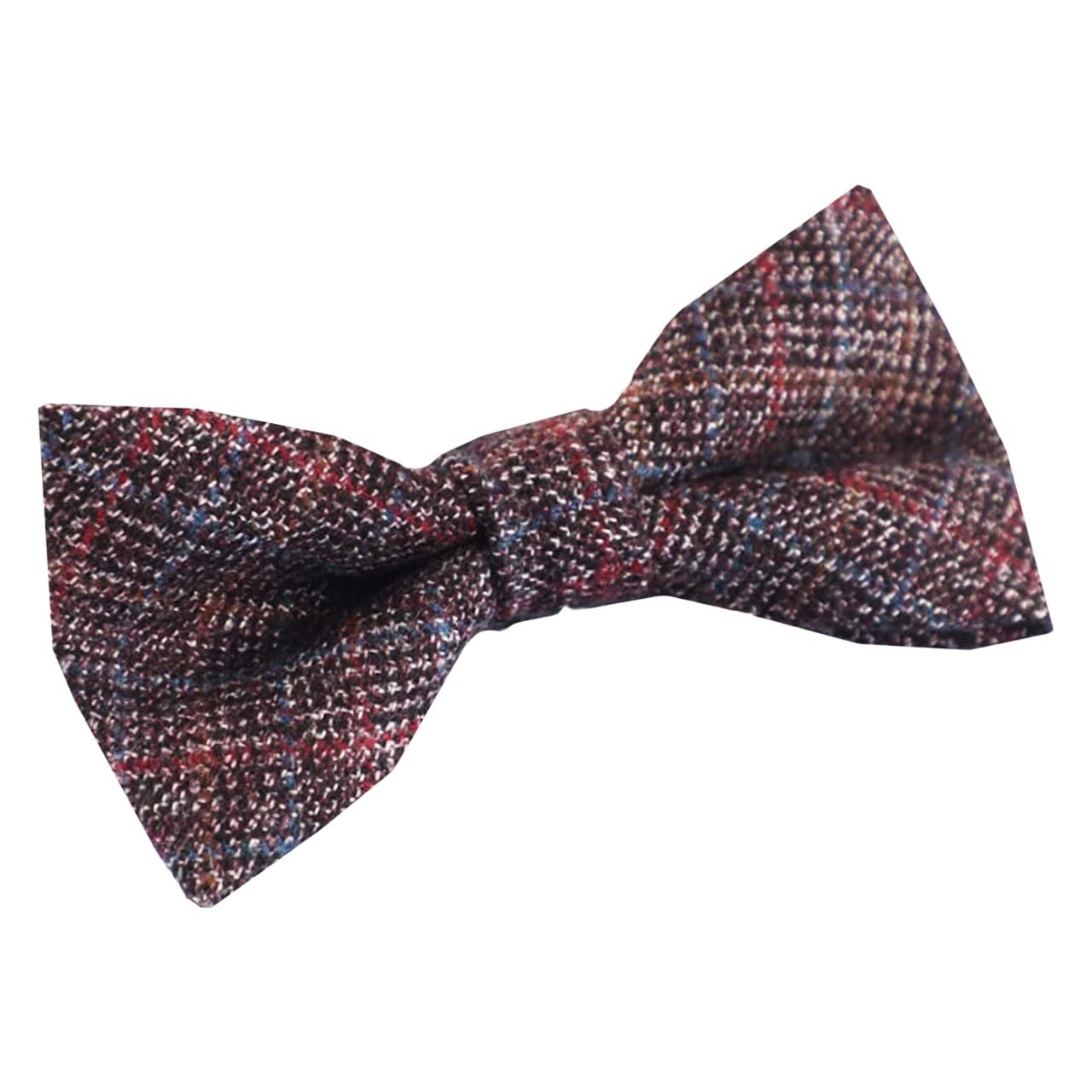 [Buzz Selection] Bow Tie, Check Pattern, Business, Dress, Formal, Men s NT013 (Wine)