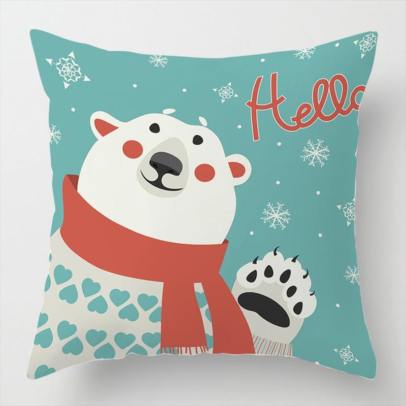 Cartoon Gift Pillow Sofa Bay Window Linen Cushion Cover