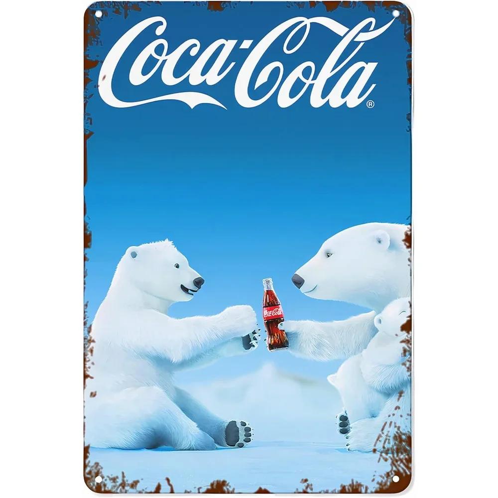 VintageDecor Retro Enjoy Cola Blechschilder - Vintage Poster für Spielzimmer Man Cave Bar - Schöne Wandkunst Geschenk für Garage