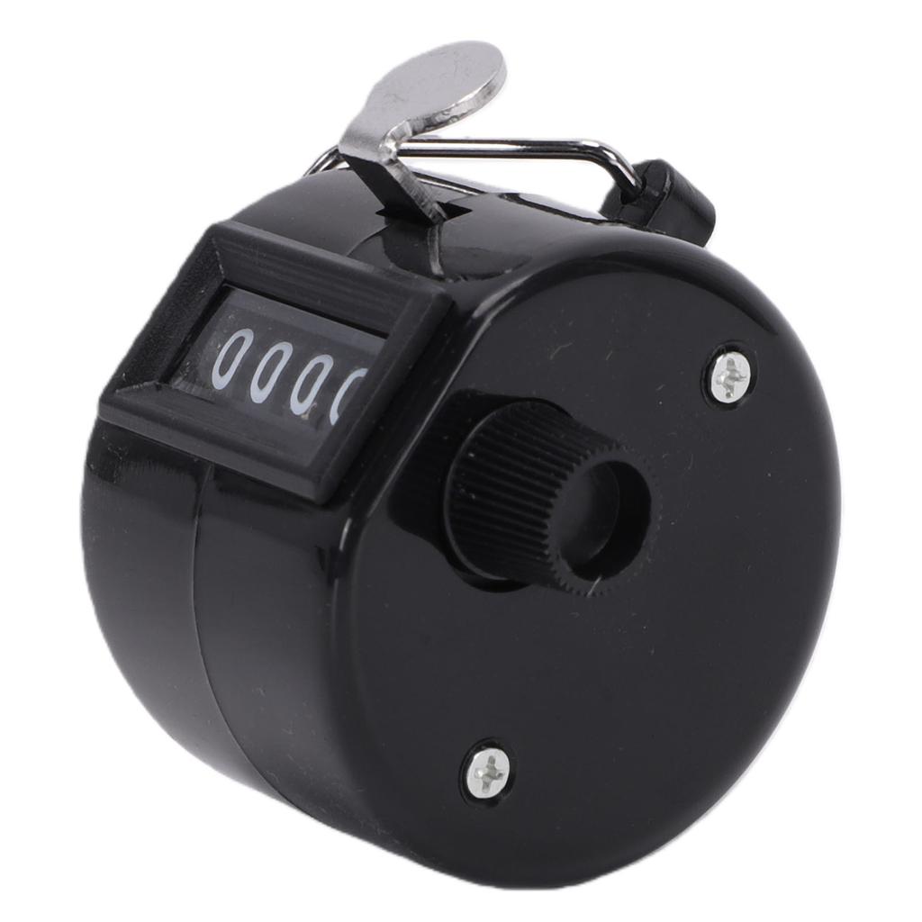 4 Digit Number Counter Compact Hand Mechanical Counter with Reset Knob for Counting Numbers Knitting Black