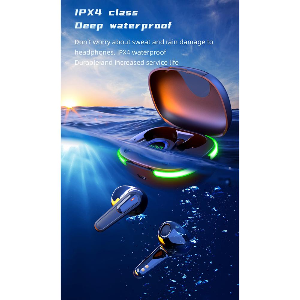 1 Pair Pro 80 TWS Wireless Bluetooth-compatible Headset With Microphone Led Display Ipx4 Waterproof Sports Earphone